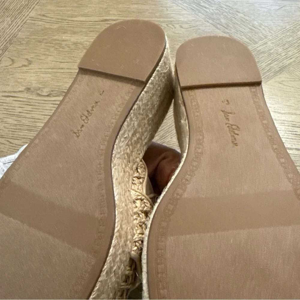 Women's Celia Raffia Buckle-Trim Wedge Sandals by Sam Edelman 8.5 New